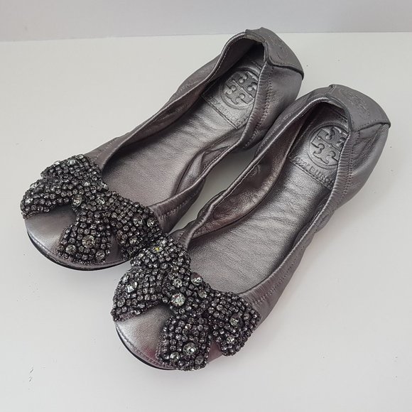 Tory Burch Shoes - Tory Burch Eddie Jewel Toe Ballerina Flats Sz 5